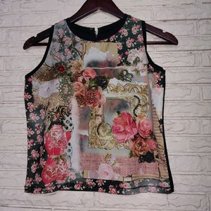 Floral Embroidery Top