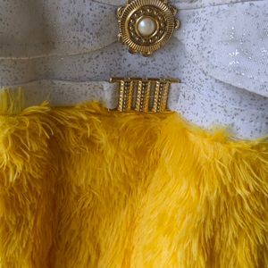 Yellow 💛 Velvet Frock