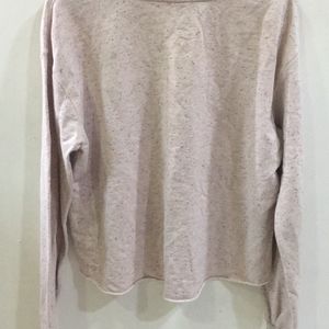 Light Pink Textured Long Sleeves Top