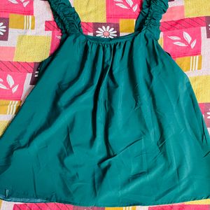 Sleeveless Green Top