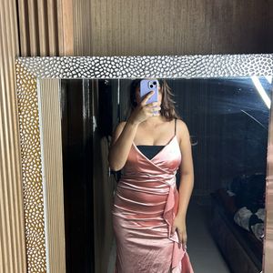 Long Satin Party Dress