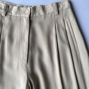 Korean Pleated Formal Trousers In Beige