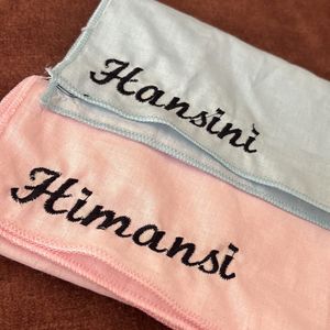 customize name hankerchief ..