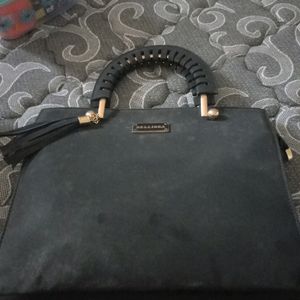 Black Colour Bag With Stylish Handles