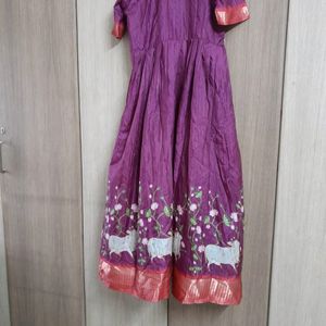 Pichwai Print Dress And Duppata Xxl