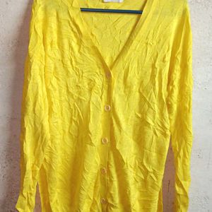 Winter Fashion Cardigan Top Yellow 💛