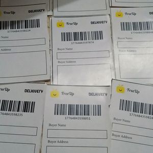 12 Sticky and 7 Printed labels, Delivery Bag 1