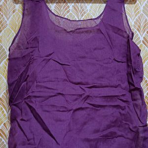 Ethnic Chikankari Purple Kurta