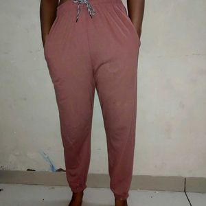 Women Comfort Fit Peach  Rayon Joggers Or Lower