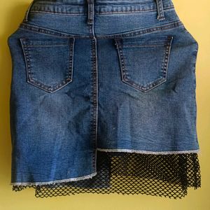 Stylish Rugged Denim Skirt