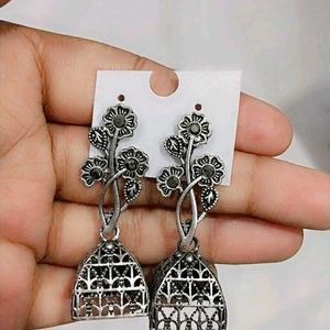 Beautiful Silver Colour Small Earrings