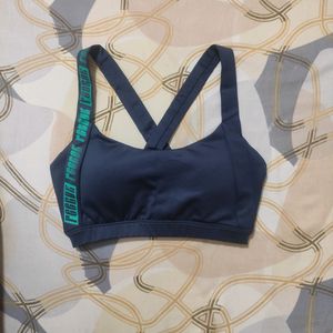 Reebok Logo Pushup Padded Sports Bra.