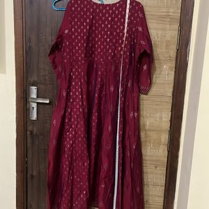 Silk Ethnic Gown XXL Size With Tag