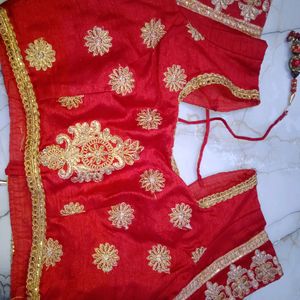 pretty red  bridal lehnga.