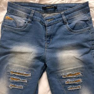 Like New Blue Denim Jeans For Women- Waist Size 30