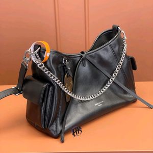 BlackLambskinCowhide-leather trimMicrofiber Bag
