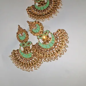 Earrings With Mangtika Set