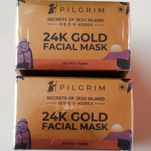 Combo Of 2 Pilgrim Gold Facial Mask