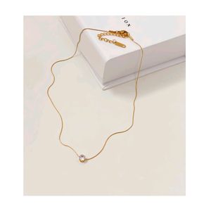 Dainty Solitaire Necklace