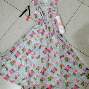 Floral Full Length Dress/Frock