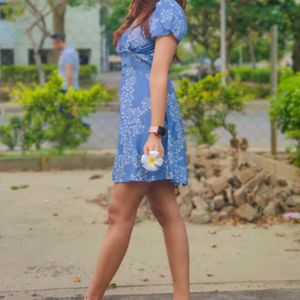 Floral Print A- Line Dress