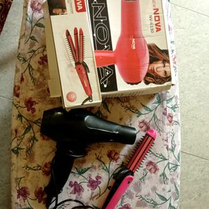 Price Drop🎊Hair Dryer And 3 in 1 Curler Comb