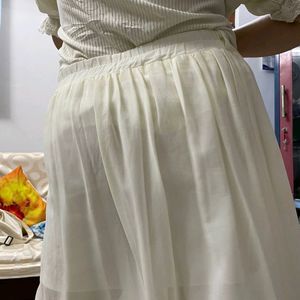 White Silky Skirt