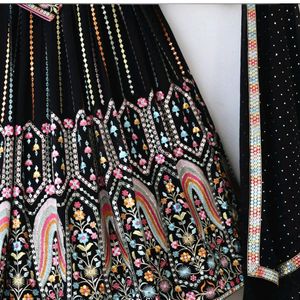 Embroidered black Lehenga