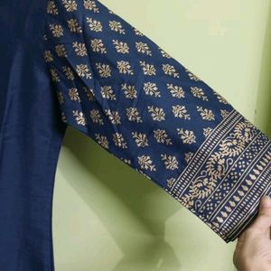 New/Unused Navy Blue Golden Print Kurti