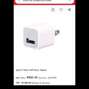 iPhone Charging Adaptor 5w