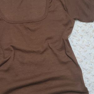 Brown Bodycon Top