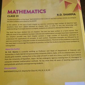 R.d Sharma Class Sixth