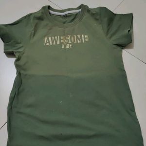 Max T Shirt Of Nice Look...Dark Green Coloured