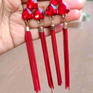 Red Designer Earring