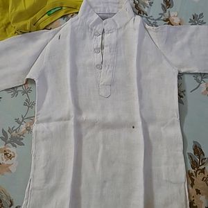 Pure Cotton Kurta White