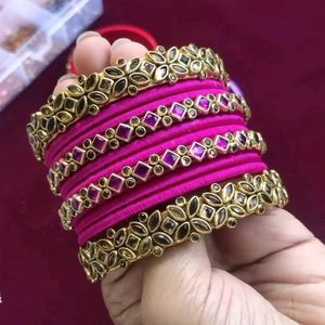 Big Combo set of Handcrafted Silk Thread Bangles