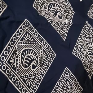 Blue Block Print Shirt For Men