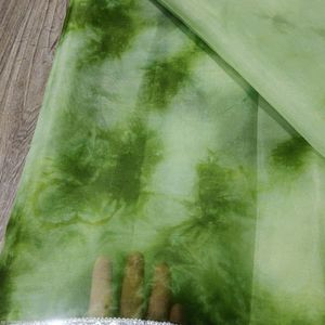 Pure Organza Tie And Dye Duptta