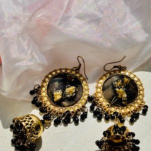 Black Resin Jhumka