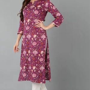 Pretty Printed Purple Color Suit Set With Duppata