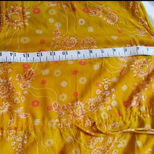 Mustard Colour A-line Kurta