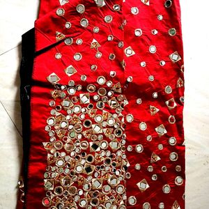 Taffeta Silk Real Mirror Work Punjabi Patiala Suit