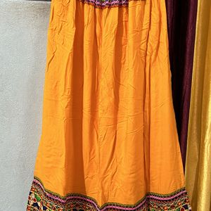 BANJARA INDIA Embroidered Flared Maxi Skirts