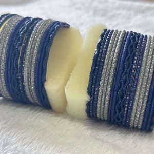 Blue & Silver Bangles..