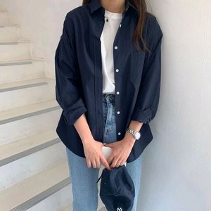 Oversized Navy Blue Shirt