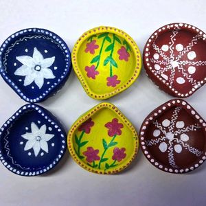 Hand Painted Diya For Home Decor