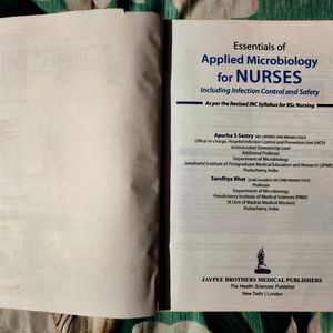 BSC NURSING Textbook Of Applied Microbiology