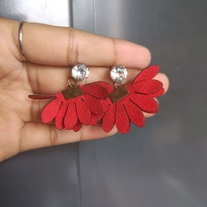 Korean Stud Earring With Flower Petals Without Box