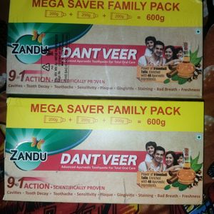 Zandu Dantveer Toothpaste 600g (200g × 3)