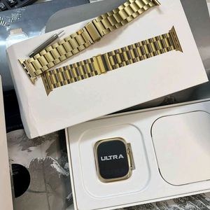 24K Golden Smart Watch 😍🔥 With Apple Logo